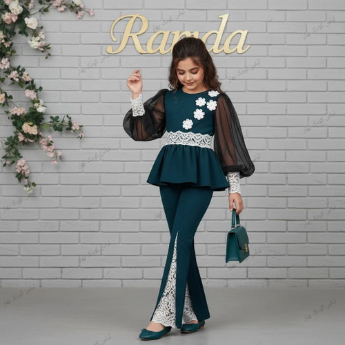 شومیز شلوار مجلسی دخترانه نوردخت