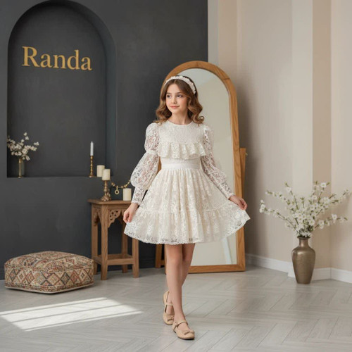 پیراهن دانتل مجلسی و شیک دخترانه