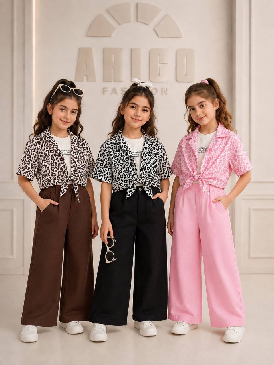 شومیز شلوار گره ای دخترانه 🎀ارسال فوری